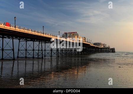 Sunset Over The Victorian Pier, Worthing Town, West Sussex County 