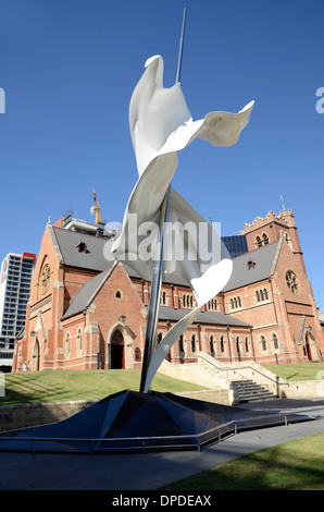 St George's Cathedral, in St Georges Terrace ,the principal Anglican church in Perth, Western Australia. Stock Photo