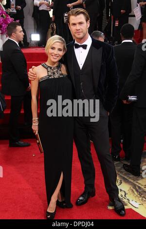 Los Angeles, California, USA. 12th Jan, 2014. Elsa Pataky, Chris Hemsworth arriving at the 71st Annual Golden Awards on January 12, 2014 at the Beverly Hilton Hotel Beverly Hills, California, USA. Credit:  TLeopold/Globe Photos/ZUMAPRESS.com/Alamy Live News Stock Photo