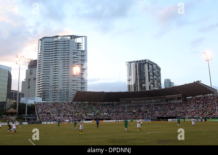 General views of the Al Lang Stadium, St Petersburg, Florida home of Tampa Bay Rowdies as they play New York Cosmos in the NASL. Stock Photo