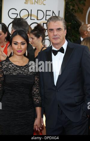 Los Angeles, USA. 11th Jan, 2014. US actor Chris Noth and his wife Tara Wilson attend the 71st Annual Golden Globe Awards aka Golden Globes at Hotel Beverly Hilton in Los Angeles, USA, on 12 January 2014. Photo: Hubert Boesl/dpa/Alamy Live News Stock Photo