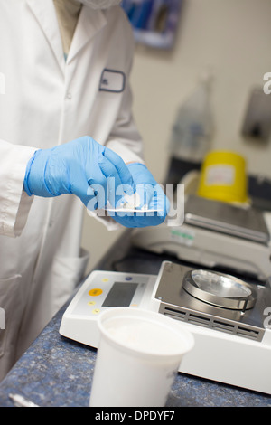 Man working in food research laboratory Stock Photo