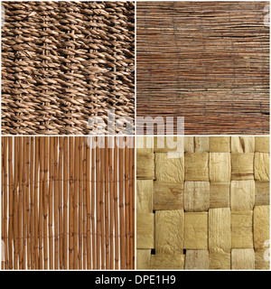 set of woven texture or background Stock Photo