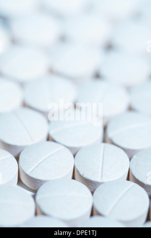 Close up studio shot of 500gm vitamin C tablets Stock Photo