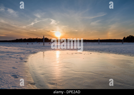 Baltic Sea in the winter Stock Photo
