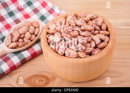 Beans in a bowl on the table. Stock Photo