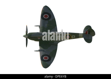 Cutout of Supermarine Spitfire - British and allied WWII Fighter Plane Stock Photo