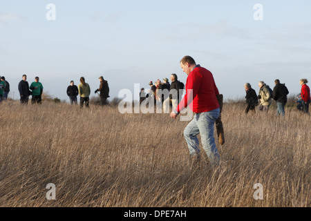 The traditional annual lead-up to, and game of The Haxey Hood held in January in North Lincolnshire, England, UK Stock Photo