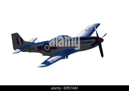 Cutout of P-51 Mustang - American Fighter Plane Stock Photo
