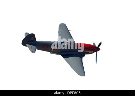 Cutout of Yakovlev Yak-3 - WWII Russian Fighter Plane (smallest and lightest World War II combat fighter) Stock Photo