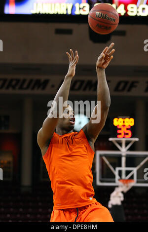 Chestnut Hill, Massachusetts, USA. 13th Jan, 2014. January 13, 2014; Syracuse Orange forward C.J. Fair (5) warming up prior to the NCAA basketball game between the Syracuse Orange and Boston College Eagles at Conte Forum. Anthony Nesmith/CSM/Alamy Live News Stock Photo