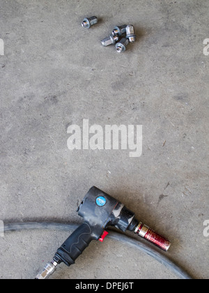 compressor for tires Stock Photo