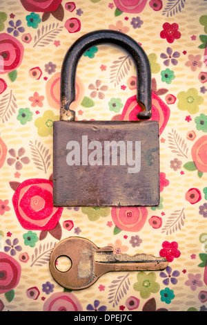 padlock and key Stock Photo