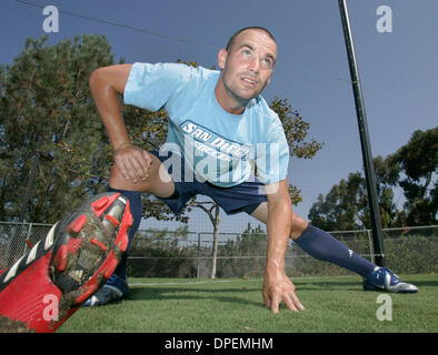 (Published 8/23/2006, D-2)  August 22, 2006, San Diego, California, USA This is USD soccer player TIM GREY.   Mandatory Credit: photo by Scott Linnett/San Diego Union-Tribune/Zuma Press. copyright 2006 San Diego Union-Tribune Stock Photo