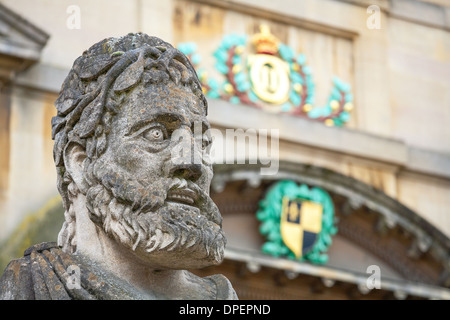 Sheldonian Statues. Oxford,  England Stock Photo