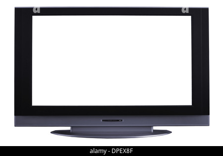 Lcd television monitor on a white background Stock Photo