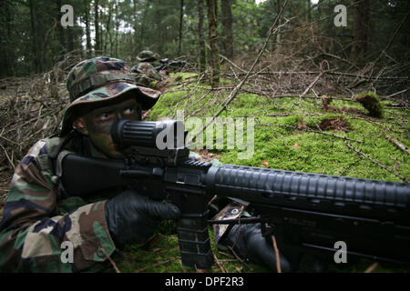 Dutch army is performing a drill in Holland Stock Photo