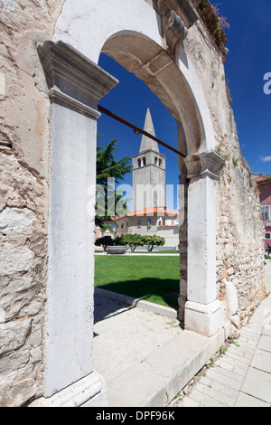 Euphrasian Basilica in the old town, UNESCO World Heritage Site, Porec, Istria, Croatia, Europe Stock Photo