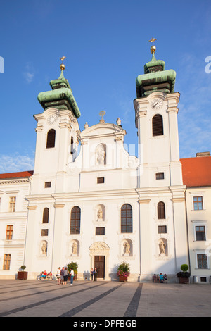 St. Ignatius Church in Szechenyi Square, Gyor, Western Transdanubia, Hungary, Europe Stock Photo