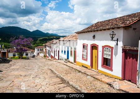 Historical mining town of Tiradentes, Minas Gerais, Brazil, South America Stock Photo
