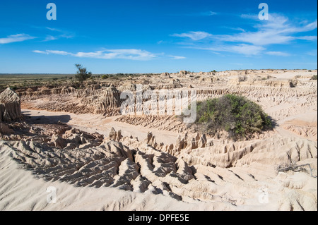 Walls of China, a series of Lunettes in the Mungo National Park, Willandra Lakes Region, UNESCO Site, Victoria, Australia Stock Photo