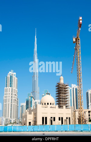 New mosque under construction in Downtown area in Dubai United Arab Emirates Stock Photo