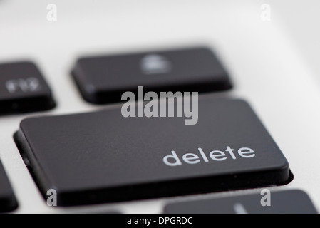 Computer keyboard, focus on delete key Stock Photo