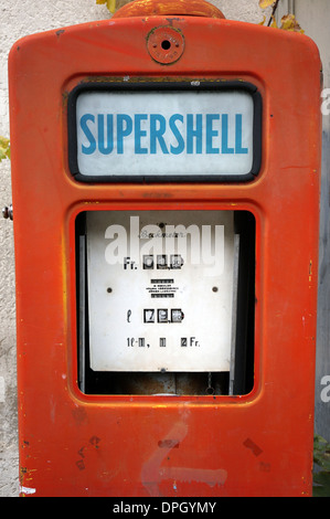Old petrol pump close up Stock Photo