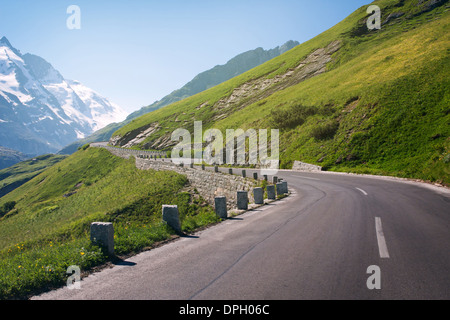 the high alpine road on Summer - Austria Stock Photo