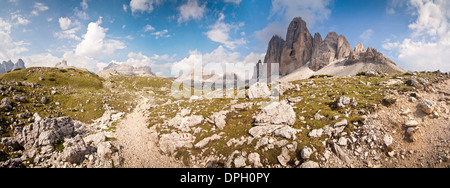 Panorama - Photo of Tre Cime - Dolomite - Italy Stock Photo
