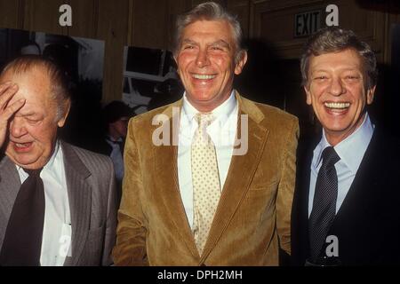 Apr. 18, 2006 - Hollywood, California, U.S. - ANDY GRIFFITH WITH HAL SMITH AND DON KNOTTS 1983.# 13087.(Credit Image: © Phil Roach/Globe Photos/ZUMAPRESS.com)