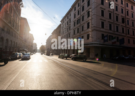 Via Cavour street scene, Rome, Italy Stock Photo