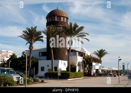 Puerto Castillo Restaurant, Caleta de Fuste, Fuerteventura, Canary Islands, Spain. Stock Photo