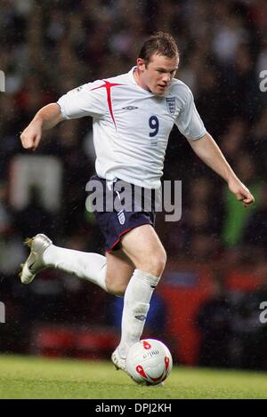 May 15, 2006 - Old Trafford, MANCHESTER, ENGLAND - WAYNE ROONEY.ENGLAND & MANCHESTER UNITED FC.ENGLAND V POLAND.OLD TRAFFORD, MANCHESTER, ENGLAND.12-Oct-05.DIJ37832.K47874.  -   WORLD CUP PREVIEW 2006(Credit Image: © Globe Photos/ZUMAPRESS.com) Stock Photo