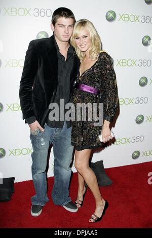 Jan. 10, 2006 - Hollywood Hills, LOS ANGELES, USA - KIMBERLY STEWART, TALAN TORRIERO.KIM ENGAGED TO TALAN.XBOX 360 LAUNCH PARTY.PRIVATE HOME, HOLLYWOOD HILLS, LOS ANGELES, USA.16-Nov-05.LAO59634.K46239.(Credit Image: © Globe Photos/ZUMAPRESS.com) Stock Photo