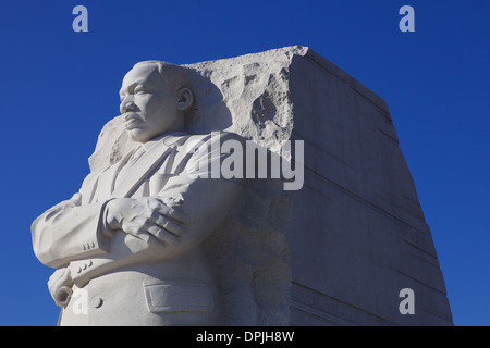 The 30-foot Sculpture and Memorial of MLK, Martin Luther King Jr. the Civil Rights Leader on National Mall in Washington DC Stock Photo