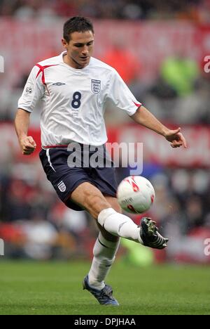 May 15, 2006 - Old Trafford Manchester, ENGLAND - FRANK LAMPARD.ENGLAND & CHELSEA FC.ENGLAND V AUSTRIA.OLD TRAFFORD MANCHESTER, ENGLAND.08-Oct-05.DIJ37715.K47874.  -   WORLD CUP PREVIEW 2006(Credit Image: © Globe Photos/ZUMAPRESS.com) Stock Photo