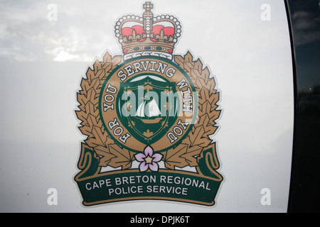 The Cape Breton Regional Police crest on a cruiser in North Sydney, N.S ...