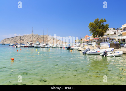 Pretty seaside town of Perdika on Aegina Island in the Saronic Gulf, Greece Stock Photo