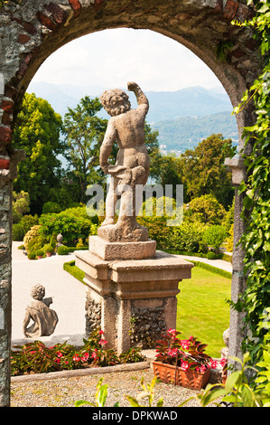 Formal Gardens on Isola Bella, Lake Maggiore, Italy Stock Photo