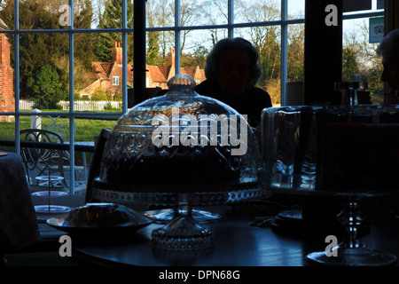 Interior traditional tea shop room rooms Heydon Norfolk  village country Stock Photo