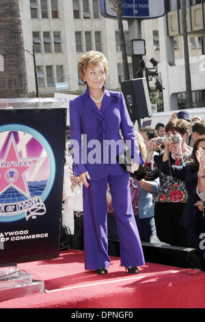 Feb. 14, 2006 - Hollywood, CALIFORNIA, USA - JUDGE JUDY SHEINDLIN RECEIVES THE 2304TH STAR ON THE HOLLYWOOD WALK OF FAME -.HOLLYWOOD, CALIFORNIA - .02-14-2006 -. NINA PROMMER/   2006.K46393NP.(Credit Image: © Globe Photos/ZUMAPRESS.com) Stock Photo