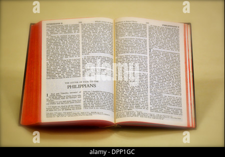 Bible - Letter of Paul to the Philippians Stock Photo