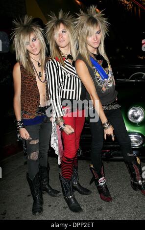 Aug. 15, 2006 - West Hollywood, CALIFORNIA, USA - THE TRIPLETS -.CHRISTIAN AUDIGIER GIVES A PARTY TO LAUNCH HIS NEW STORE -.WEST HOLLYWOOD, CALIFORNIA - .08-15-2006 -. NINA PROMMER/   2006.K49291NP(Credit Image: © Globe Photos/ZUMAPRESS.com) Stock Photo