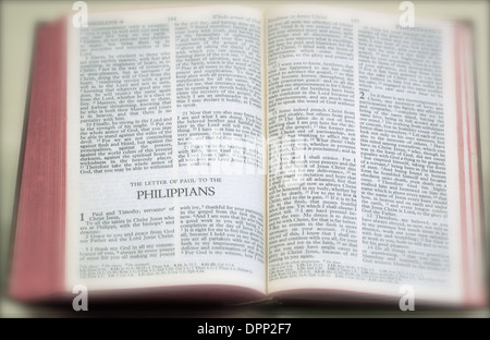 Bible - Letter of Paul to the Philippians Stock Photo