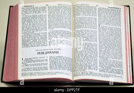 Bible - Letter of Paul to the Philippians Stock Photo