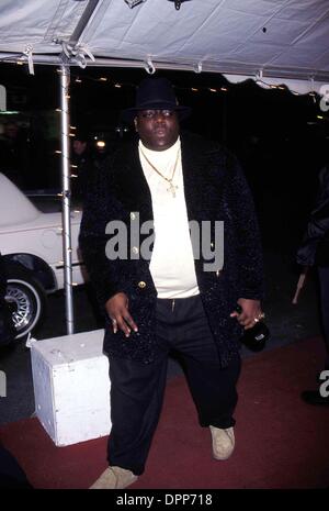 The Notorious B.I.G. (aka Biggie Smalls) at the MTV Video Music Awards, New  York City. September 7, 1995. © Scott Weiner // MediaPunch Stock Photo -  Alamy