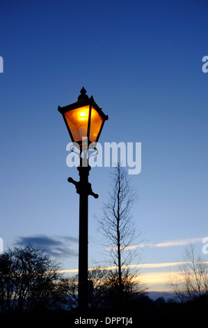 Vintage street Lamp in Bedford, Bedfordshire, England Stock Photo