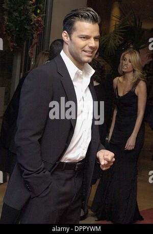 Dec. 03, 2005 - Beverly Hills, USA - Singer Ricky Martin, a UNICEF goodwill ambassador, arrives at a gala in Beverly Hills to help celebrate 50 years of celebrity advocacy for the United Nations organization which helps provide 120 million children in developing nations access to a quality basic education. (Credit Image: © Brian Cahn/ZUMAPRESS.com) Stock Photo