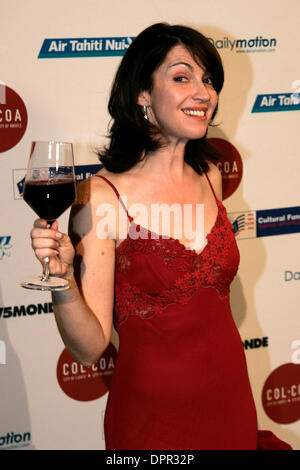 Apr 20, 2009 - Los Angeles, California, USA - French Actress ZABOU BREITMAN with a glass of C™tes du Rh™ne Wine at the 13th Annual City Of Lights, City Of Angels Film Festival held at the Directors Guild of America on April 20, 2009 in Los Angeles, California. (Credit Image: © Jonathan Alcorn/ZUMA Press) Stock Photo